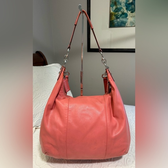 Gently Used COACH Pink Leather Shoulder Bag - Picture 5 of 9